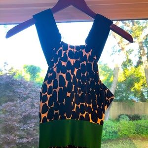 GUCCI silk black/white/green dress; Size 38; great condition; $3,000+ retail